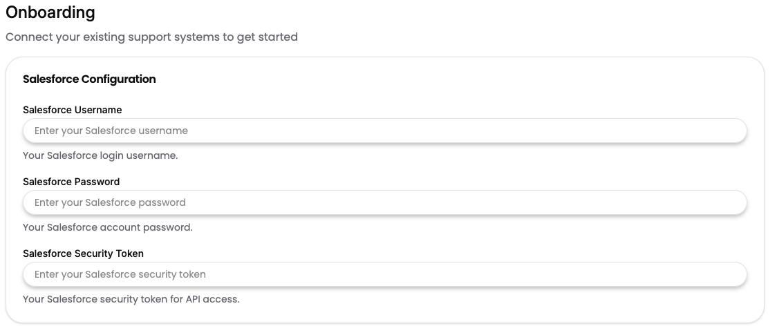 Salesforce setup
